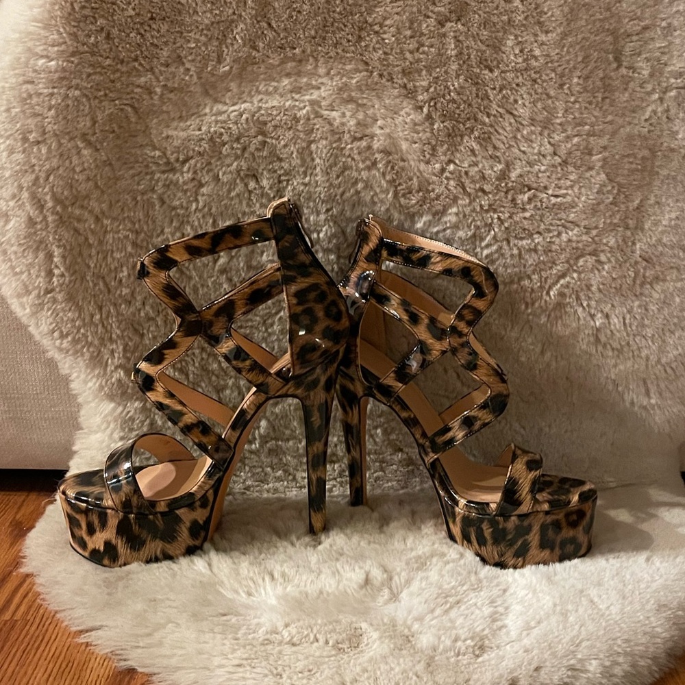 Leopard Print Heels - image 3